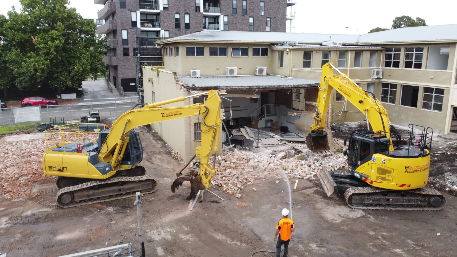 Demolition and site works at 71-77 Kembla Street, Wollongong